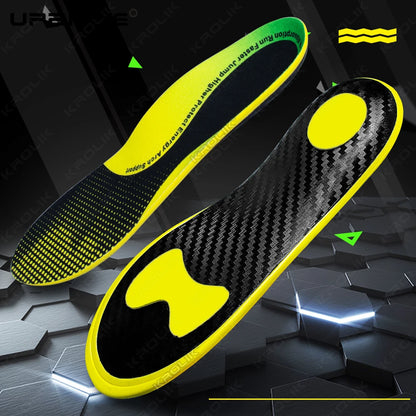 Premium Carbon Fiber Shoe Insoles For Men Women Enhanced Bounce Impact Reduction Athletic Basketball Shoe Cushioning