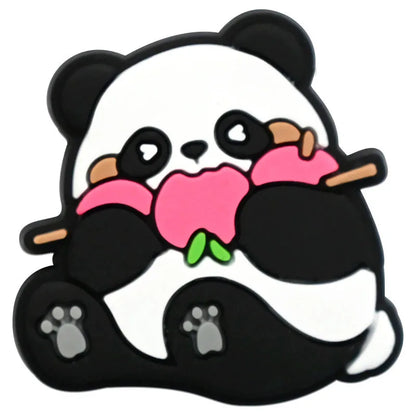 1/20/50/100Pcs Panda Series Shoe Charms Cute animal Shoes Accessories Decoration Clog Sandal Buckle Bithday Holiday Party Gifts