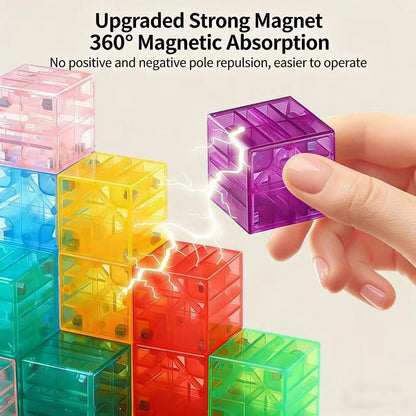 DIY Magnetic Building Blocks Transparent Square Toy Colorful Cubes Toy Construction Toy Assembly Toy for Children DIY Toys Gift
