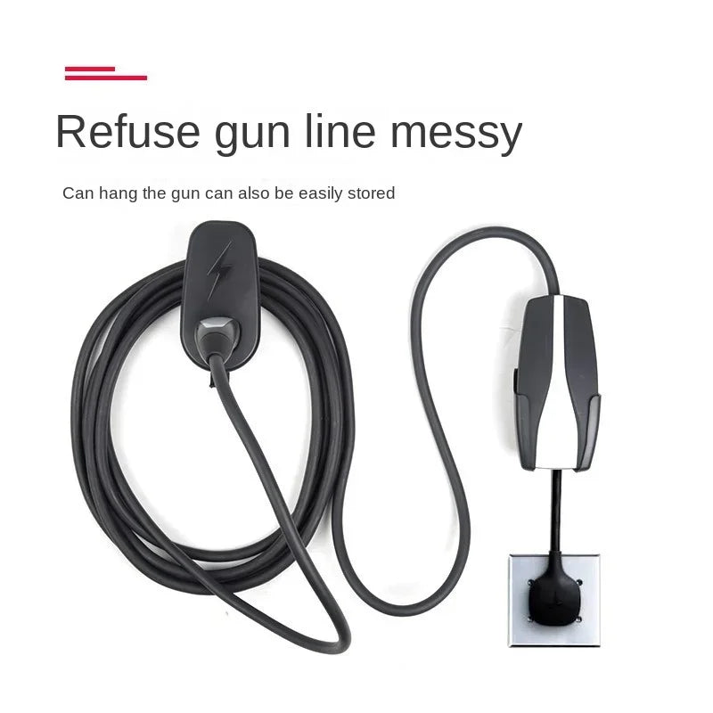 Suitable for Tesla Model3model Y Charging Pile Bracket Charging Hanger Wall Charging Cable Hanger Charging Gun Accessories