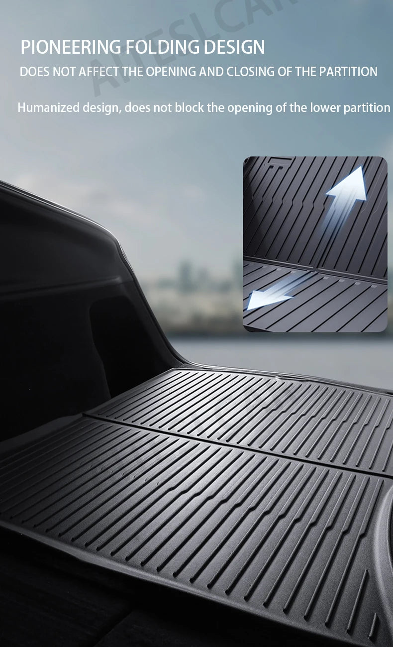 AITESLCAR for Tesla Model Y Juniper/Launch 2025 Rear Seat Backrest Protective Pad Cargo Liner Trunk Mat Anti-Kick Pad Accessori