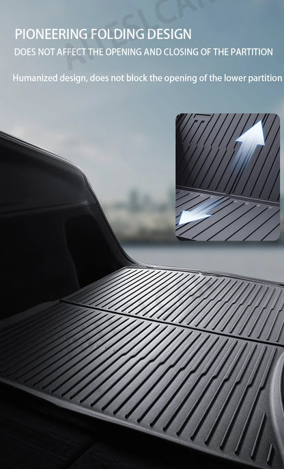 AITESLCAR for Tesla Model Y Juniper/Launch 2025 Rear Seat Backrest Protective Pad Cargo Liner Trunk Mat Anti-Kick Pad Accessori