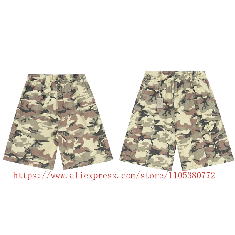 High Street Trendy Men's Mertre Denim Shorts Summer Loose Versatile Straight Leg Heavy Fabric Pants Stock