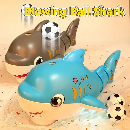 Electric Blowing Ball Shark Automatic Obstacle Avoidance Floating Ball Swing Shark with Music Light Interactive Toy Kid Gifts