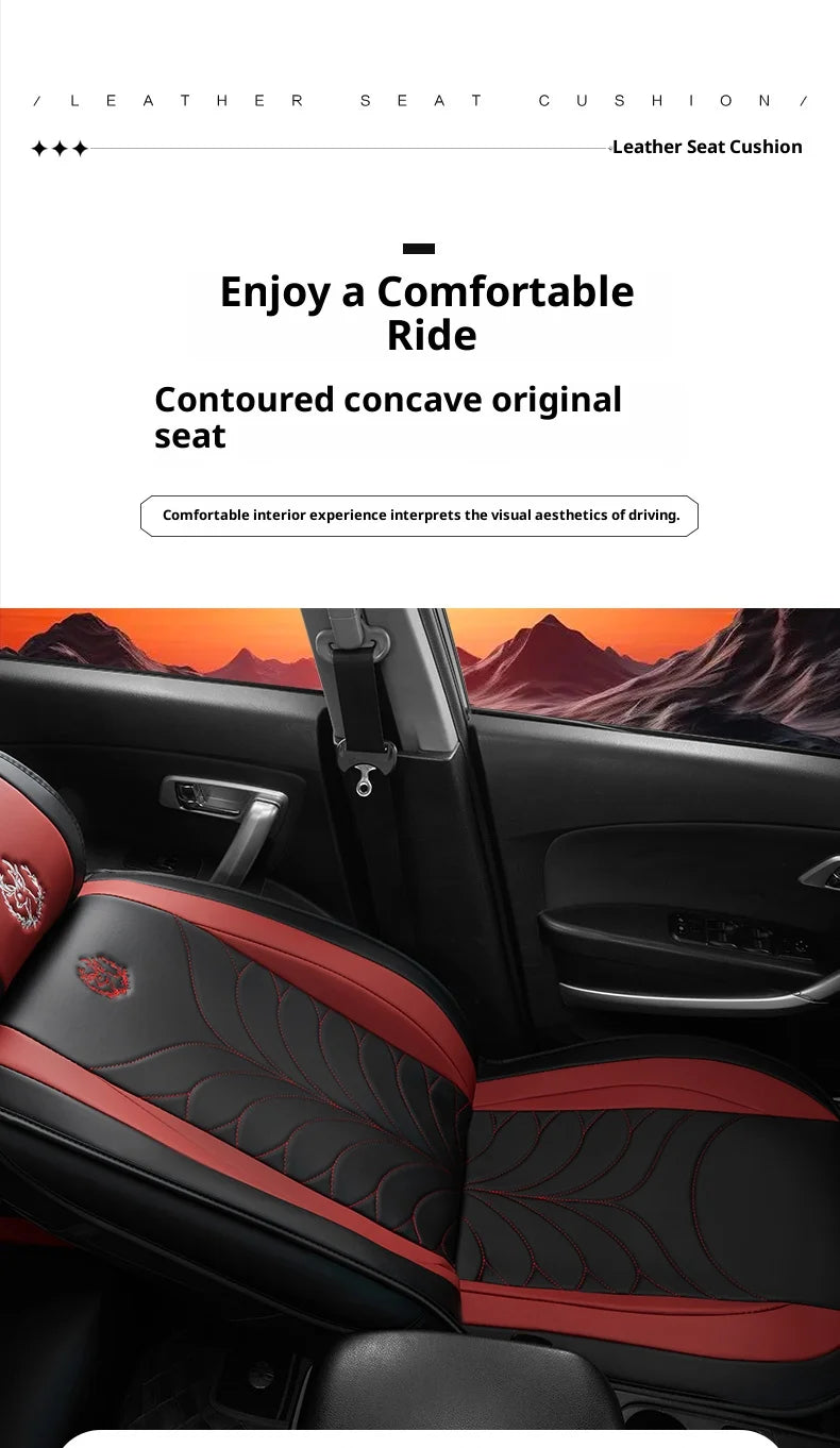 Five-seat universal car seat covers, available in multiple colors, durable and easy to install, suitable for most vehicles.