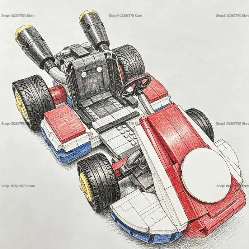 2026 New Race Car Building Blocks Kit 1927PCS Kids Educational DIY Assembly Brick Toy Creative Sports Car Model Gift for Adults