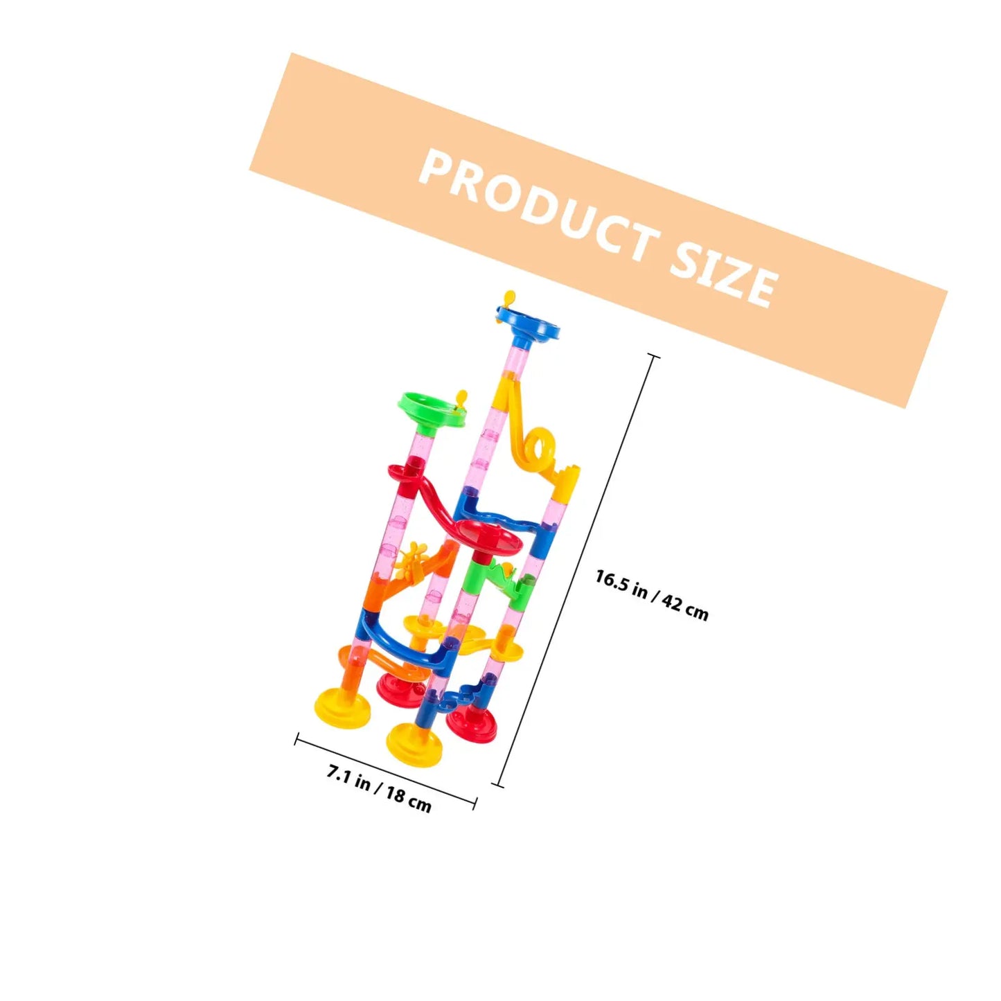 50Pcs Rolling Ball Track DIY Assembled Pipe Set Creative Educational Building Construction Railway Blocks for Kids Development