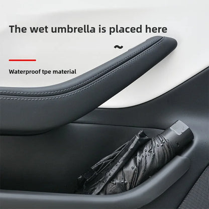 For Tesla Model Y Juniper 2025 Launch 2026 Door Side Storage Box TPE Front Rear All-Inclusive Organizer Modification Accessories
