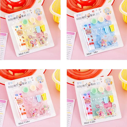10pcs/Set Simulation Cream Ice Cream Dessert Making Handmade DIY Cake Model Small Parts Cream Glue Play House Toy Kids Gift