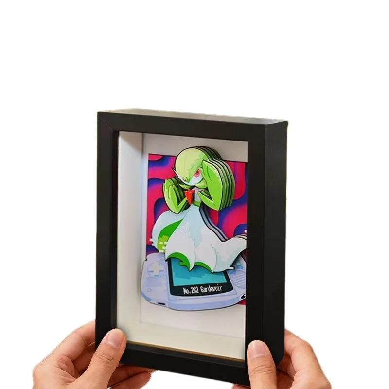 Anime Gyarados 3D Art Painting Cartoon Bulbasaur Figure Collect Picture Handmade Desktop Decora Fans Gift