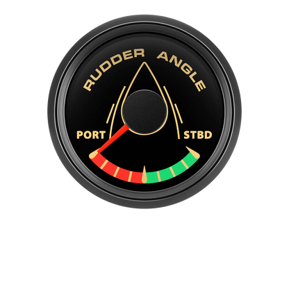52MM Rudder Angle Indicator with 8 colors backlight Waterproof Rudder Position Gauge with Sensor 0-190ohm for Boat Yacht Marine
