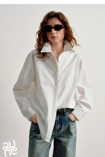 TOYOUTH Women Easy Morning Lazy Shirts 2026 Spring New Wrinkle-Resistant Low-Maintenance Light Spring Cotton Blouses