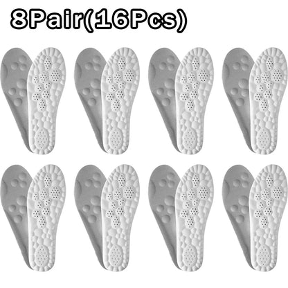 4D Cloud Cushion Insoles for Sneakers Arch Support Breathable Inserts Soft Comfort Pads for Plantar Fasciitis & All-Day Standing