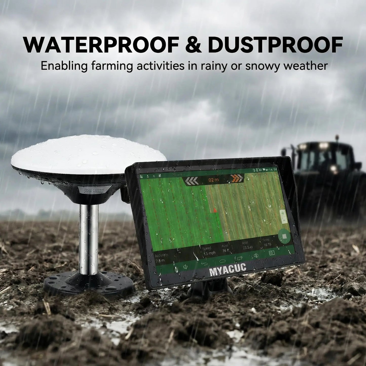 GPS Navigator for Tractor for Precision Farming, GNSS Agricultural Navigator ,for Spraying, Ploughing and Sowing