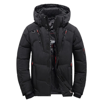 Down Jacket Male Winter Men White Duck Down Jacket Hooded Outdoor Thick Warm Padded Snow Coat Oversize M-4XL