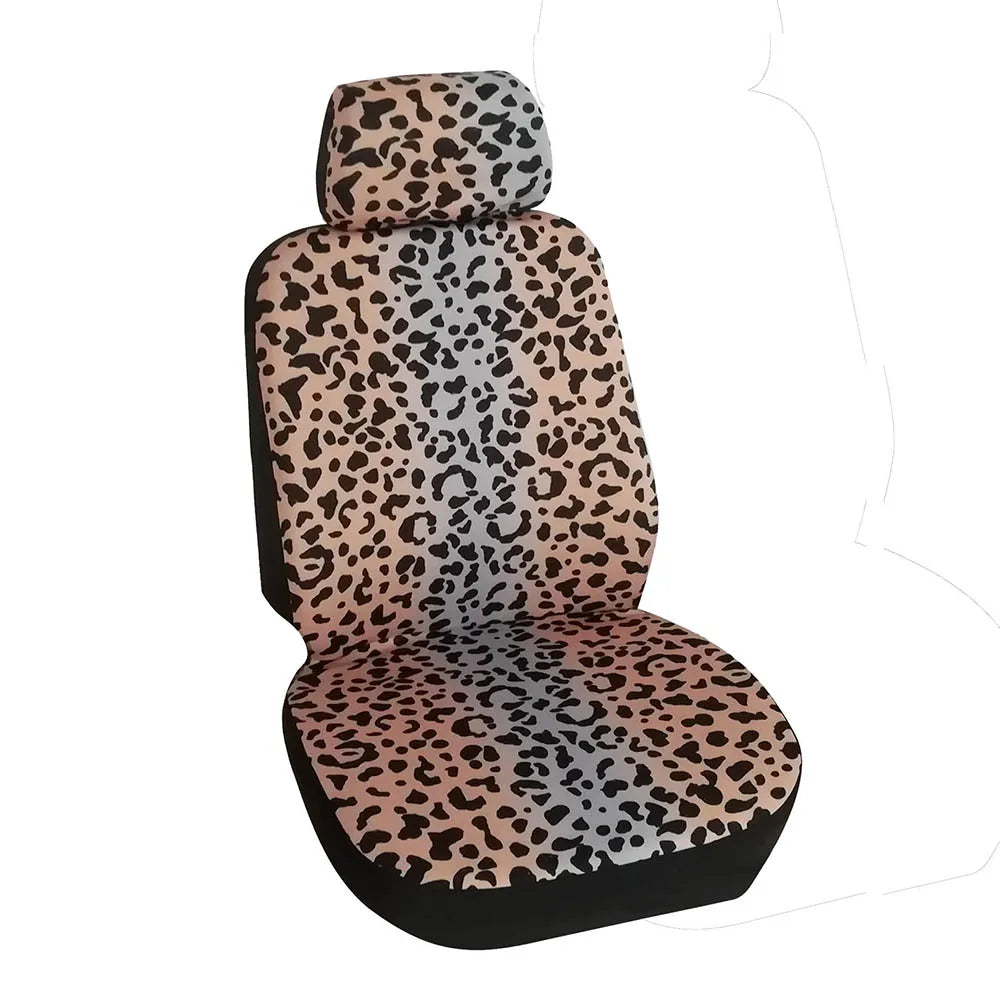 Fashion Leopard Print Car Seat Cover Full Surrounding  Four Seasons Universal Breathable Non-slip Cushion Cover Car Interior