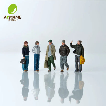 Kicarmod 1/64 Winter Streetwear Set- High Precision 3D Printed Resin Miniature Scene for Car Model Diorama Collectible Gift