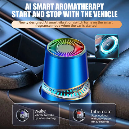 Car Perfume Aromatherapy Fragrance Blue Chimes Scent interior accessories Auto Car Air Freshener led RGB ambient light USB cable