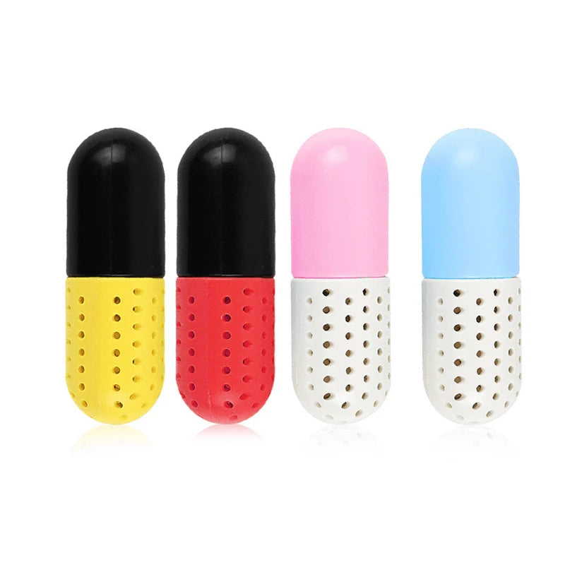 4/2pcs Deodorizer Shoe Closet Steriliser Eliminator Drawer Air Purifying Smell Remover Capsule Shape Moisture Absorber Dryer Bal