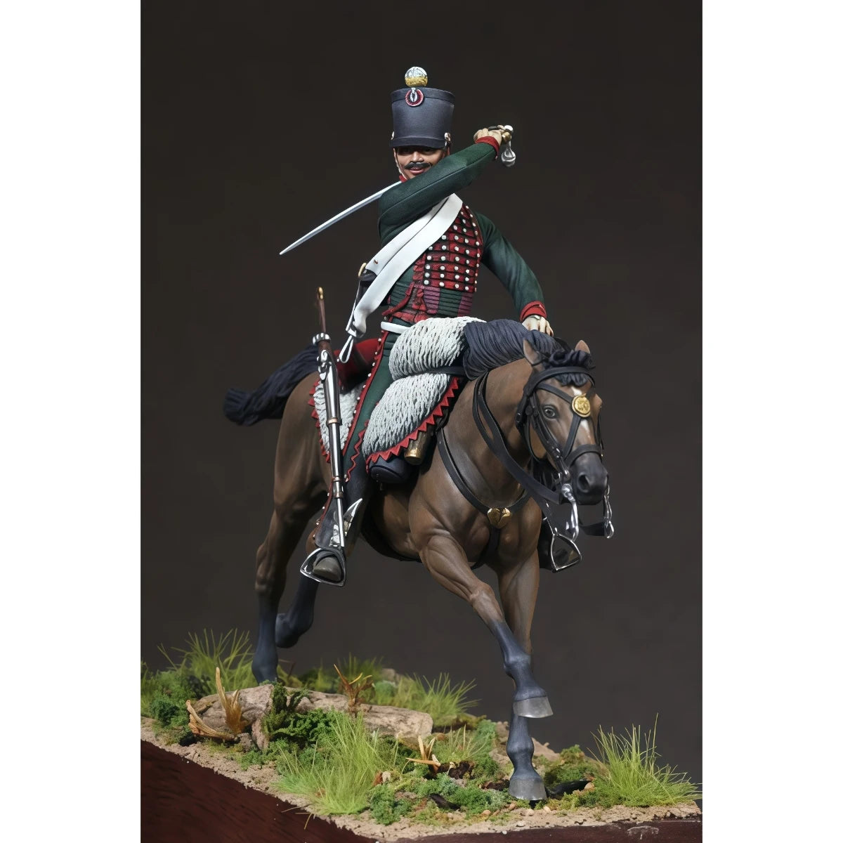 54MM Resin Unpainted Model Kit, Military Theme, French Cavalry Regiment Hussars Unfinished and Unpainted GK, 1773