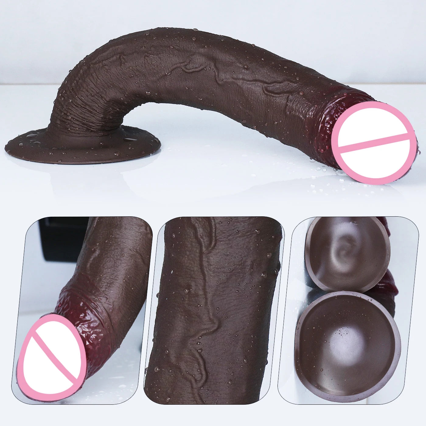 Realistic Long Soft Butt Plug Dildo 3 Sizes Fake Penis Skin Feel Silicone Cock Woman Man Masturbation Suction Cup Anal Sex Toys