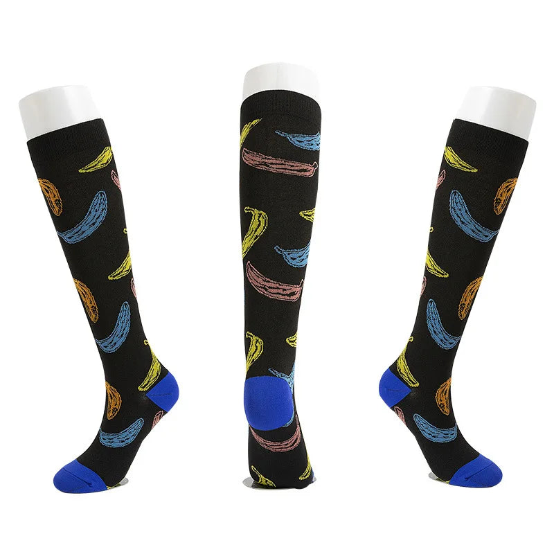 S-XXL Compression Socks Compression Socks for Varicose Vein Calf Riding Socks Stretch Open Toe Knee Socks