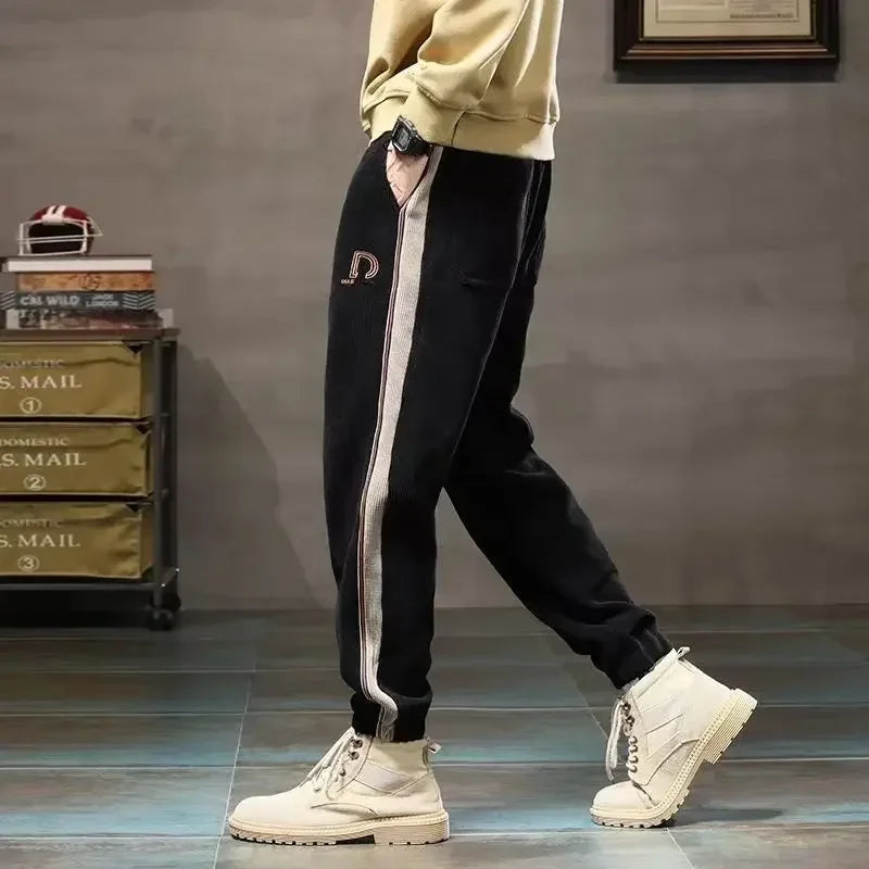 Men's Sweatpants Corduroy Trousers Athletic Black Man Sweat Pants Harem Sport Track High Quality Baggy Fashion Y2k New Items In