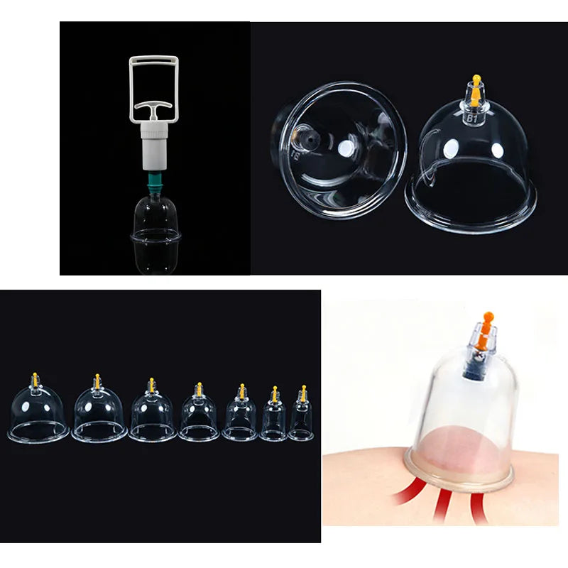 Big Size Vacuum Cupping Breast & Buttocks Enlargement Massager Suction Pump Machine Butt Lifting Device Back Massage Cans