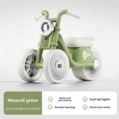 Balance Bike Toddler Ages 2 5 Music Unisex Three Wheel No Pedals Learning Three Wheeled Baby Balance Bike The Walker No Pedals