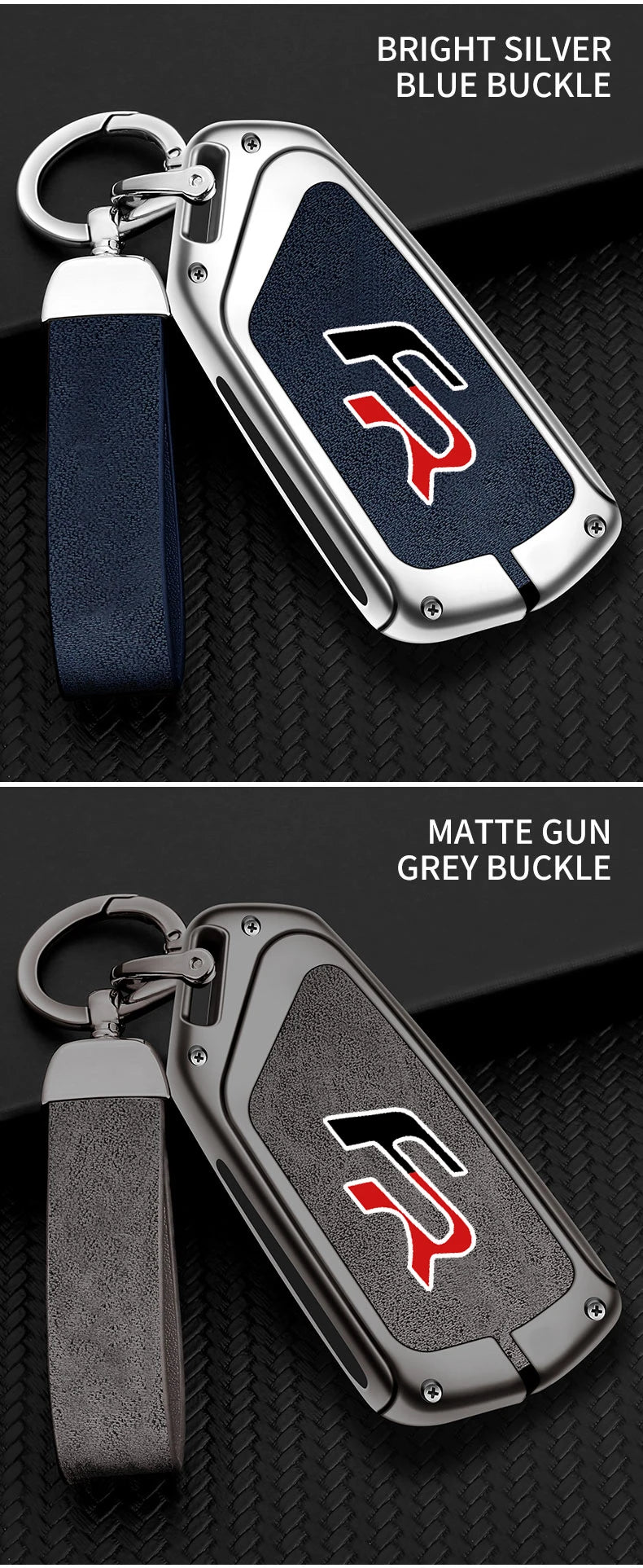Suitable for Seat Ateca Leon FR 2 Ibiza zinc alloy car key cover high-end genuine leather car key case buckle auto accessories