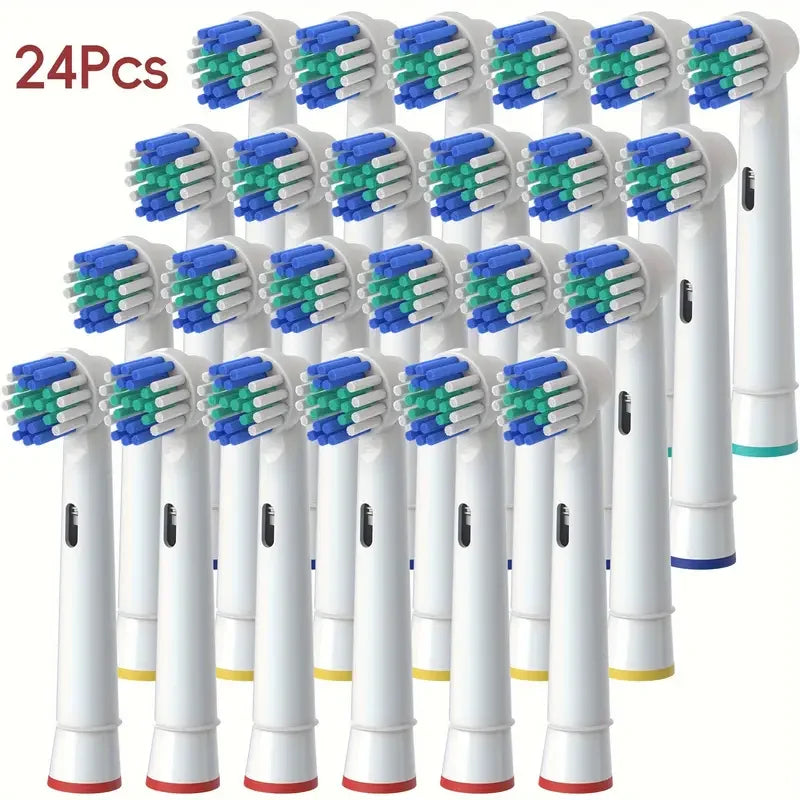 24pcs Pcs Electric Toothbrush Replacement Head Soft Dupont Bristle Tooth Brush Heads For Oral B Toothbrush Nozzles SB-17A
