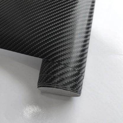 10/20/30/40/50*152cm Black Matte 3D 4D 5D Carbon Fiber Vinyl Car Wraps Auto Satin Film Vehicle Sticker with Different Size/Roll