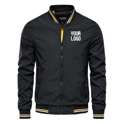 2026 fashionable slim-fitting men's jacket, windproof and comfortable autumn coat, can be customized with pictures or text