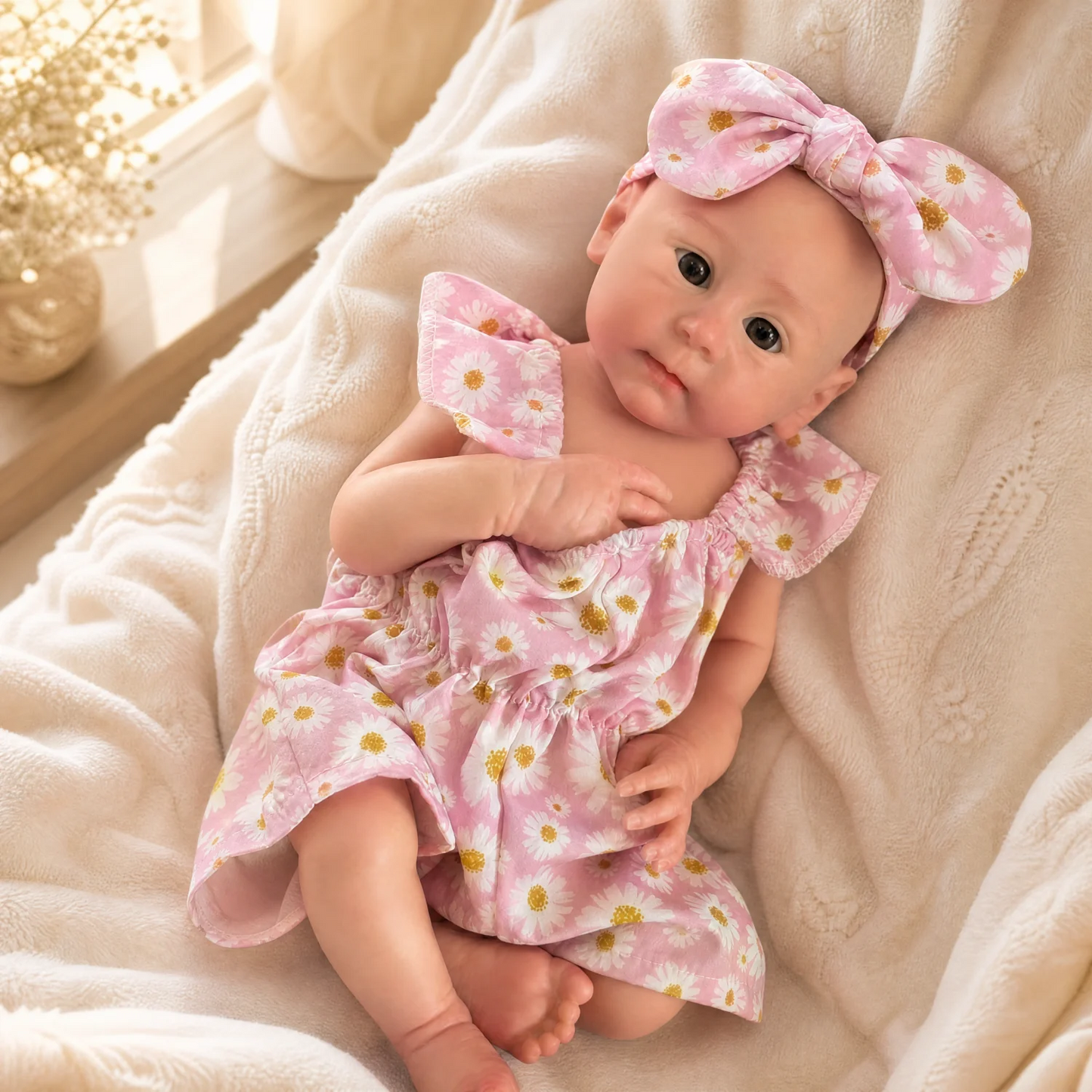 18Inch Cuddly Open Mouth bebê reborn de silicone sólido Girl Doll With Painted & Unpainted Skin Reborn Girl Doll For Collectors