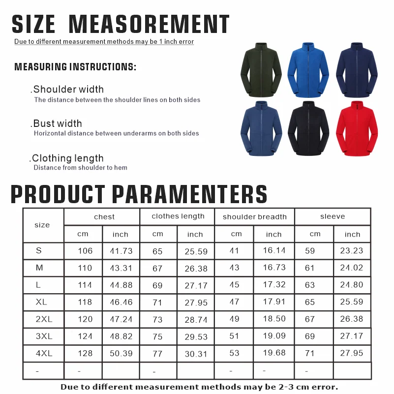 Winter Fleece Hiking Jacket For Men And Women Suitable For Outdoor Mountaineering Hiking And Camping Custom Printed Logo 4XL