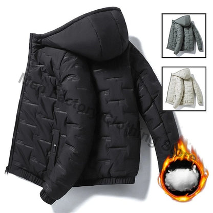 Winter Trendy Parkas Cotton-padded Coats Jacket Men Parkas Outdoor Hooded Coat Casual Windbreaker Thick Warm Coat Men Jacket