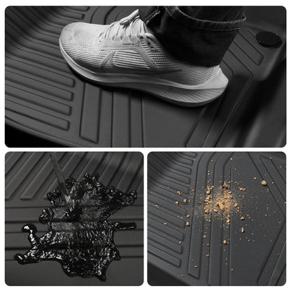 RHD for 2024 Toyota Land Cruiser Prado J250 7seat Fuel Only Fit Right Rudder Car Floor Mats Trunk Pad TPE 3D Foot Mat Black