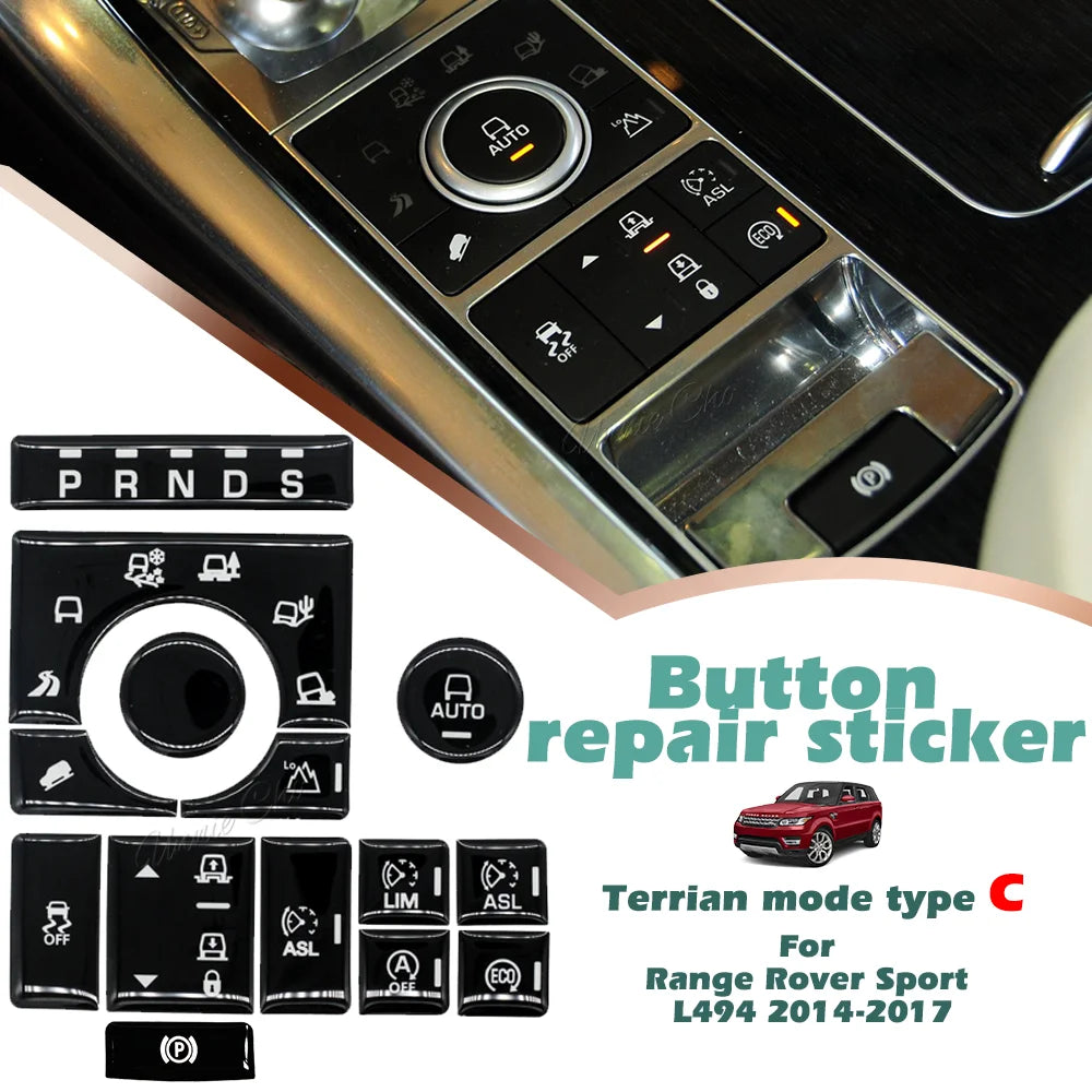For Range Rover Sport L494 Center Console Button Cover for Vogue 2013-2017 Terrain Traction Control Sticker for Discovery L462