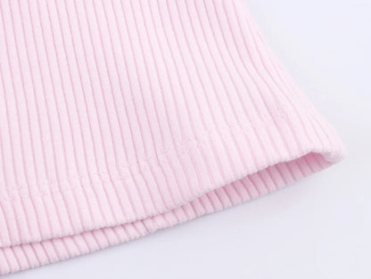 Retro American Diamond Embedded Short Sleeve Knitted T-shirt Women's Sweet Anti-aging Top Jewelry Collar Turn-down Collar
