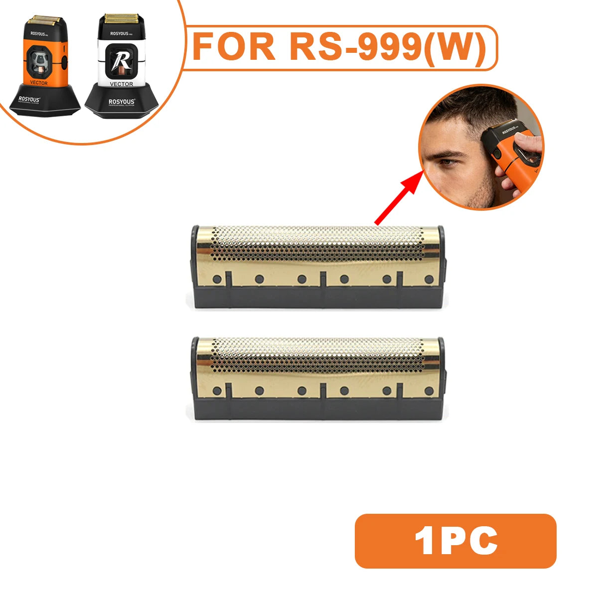 Electric Shaver Repair Accessories Wholesales Original Quality Replacement Double Foiled Blade Net for ROSYOUS RS-999