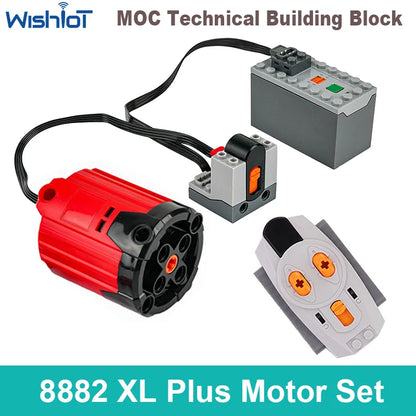 8882 XL Motor Red PLus Building Blocks MOC Technology Parts Power Functions Power Motor for Logoeds DIY Car Truck Power Up