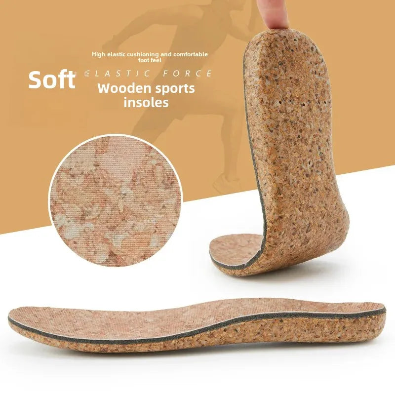 New Adult Cork Orthopedic Insoles Flat Foot Arch Support Pad Foot Varus Valgus Xo Shaped Leg Correcter Cushioning Sports Insoles
