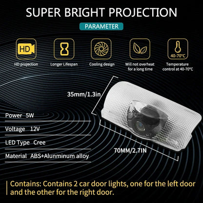 2Pcs Accessory For Lexus UX UX250H IS250 RX300 350 330 RX450h GX470 460 IS200 300 ES300h ES250 LS46 LED Projector Car Door Light