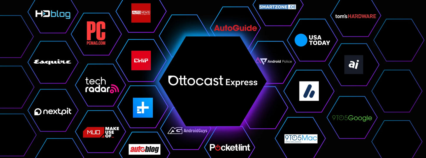 OTTOCAST Play2Video Ultra Wireless CarPlay AI BoxVideo Streaming forCar YouTube Netflix IPTV Plug&Play for Factory Wired CarPlay