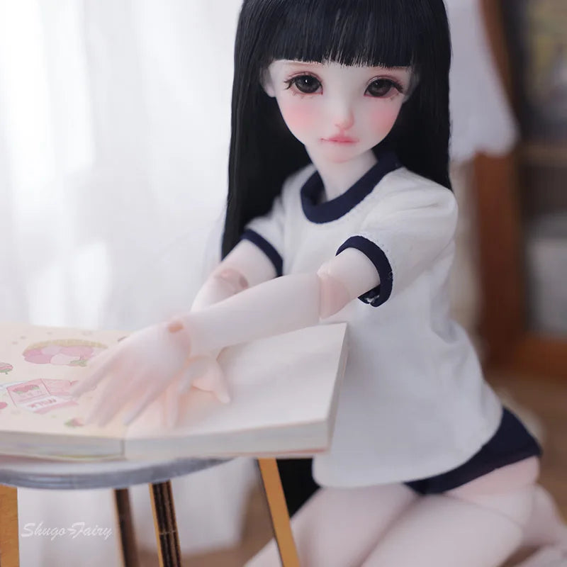 Shuga Fairy Mirai 1/5 BJD Doll Ruoguan Body Long Black Hair Swimmer Facial Features Of Juvenile Sense Resin Joint Doll