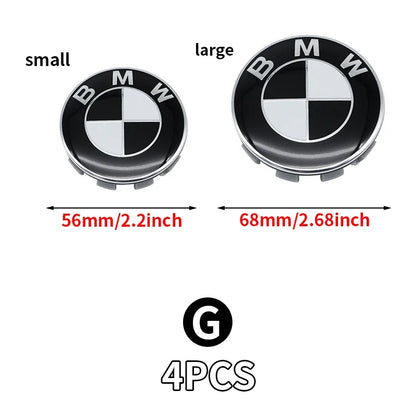 4Pcs/Set 56MM/68MM wheel hub center cap For BMW M X1F48 F13 G16 F33 E24 G23 G30 E70 F91 E92 F11 G80 X6E71 E86 F10 G60 G22 E46