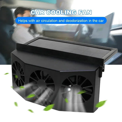 Car Exhaust Fan USB Rechargeable/solar Air Circulation Cooling Heat Dissipation High Wind Power 2/3 Head Ventilation Fan Amagi