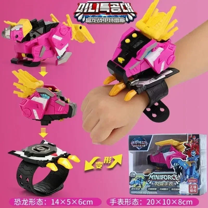 Miniforce X Watch Toy Super Dinosaur Power Mecha Deformation Robot Favorite Toy Gift Of Children Mini Secret Servic Movable Deco