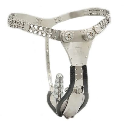 Stainless Steel Male Chastity Cage Sissy Urethral Chastity Pants Penis CB Lock Abstinence Restraint Cock Cage Adult Sex Toy 18+