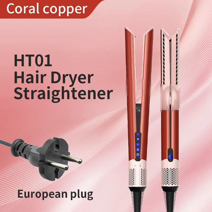 Hair Straightening Comb Hair Dryer HT01 Huaqiangbei Flat Iron Straightener Negative Ion No Hair Damage Dry Wet Use